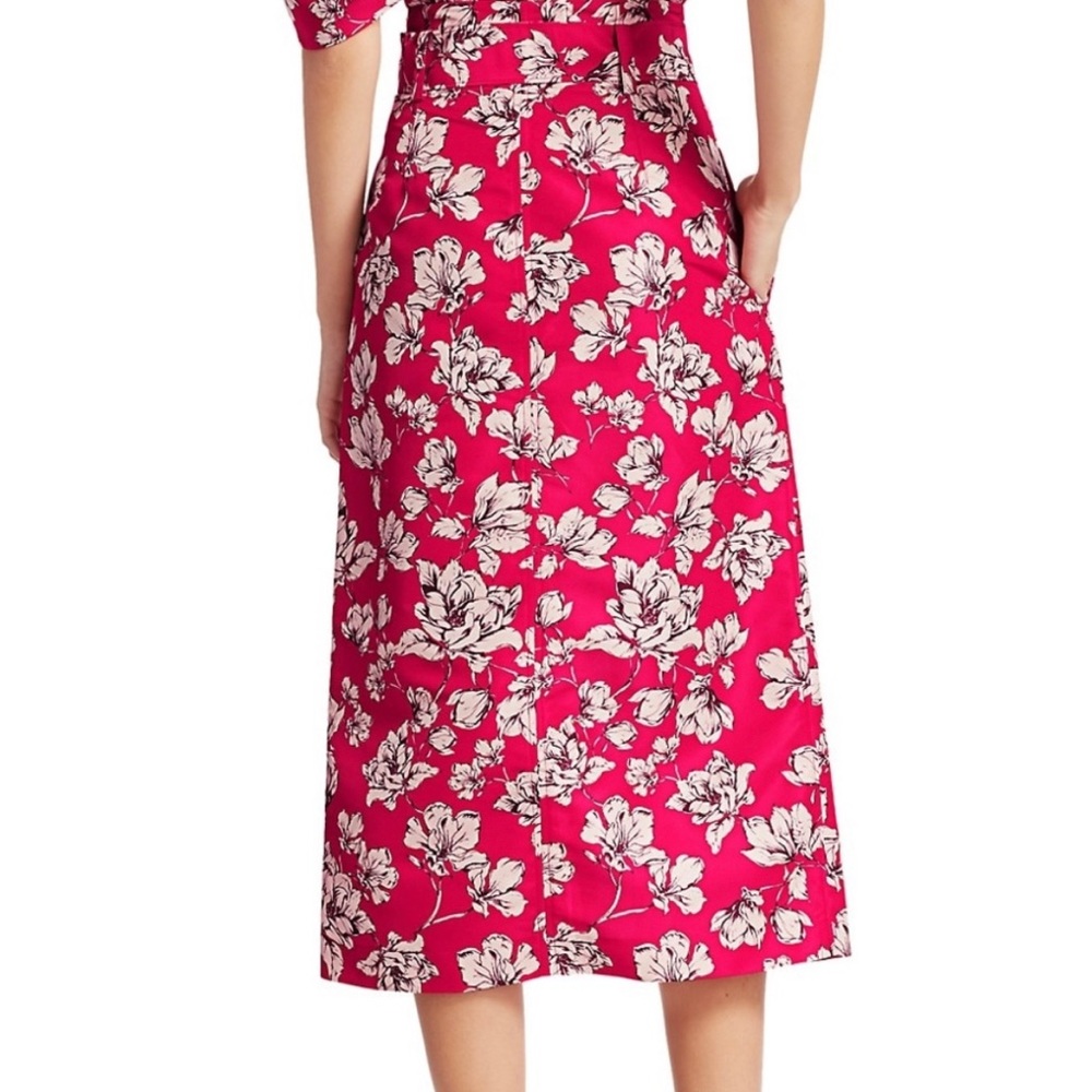 AMUR | ODINA Fuchsia High-Waisted Floral Long Skirt Sz 0 - Picture 6 of 15